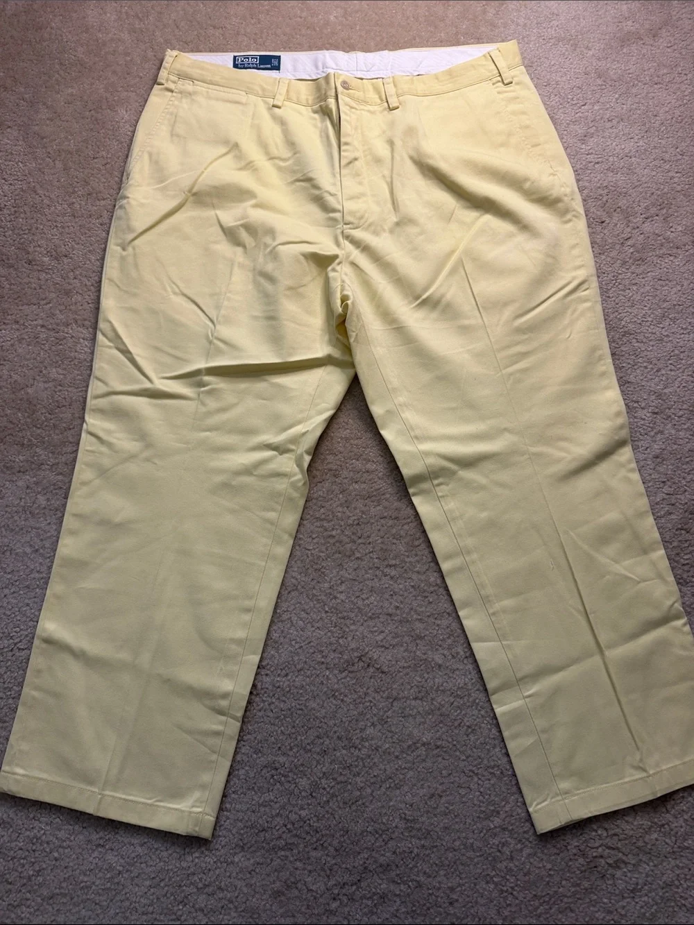 Polo by Ralph Lauren Men's Pale Yellow Chinos